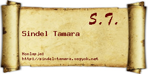 Sindel Tamara névjegykártya